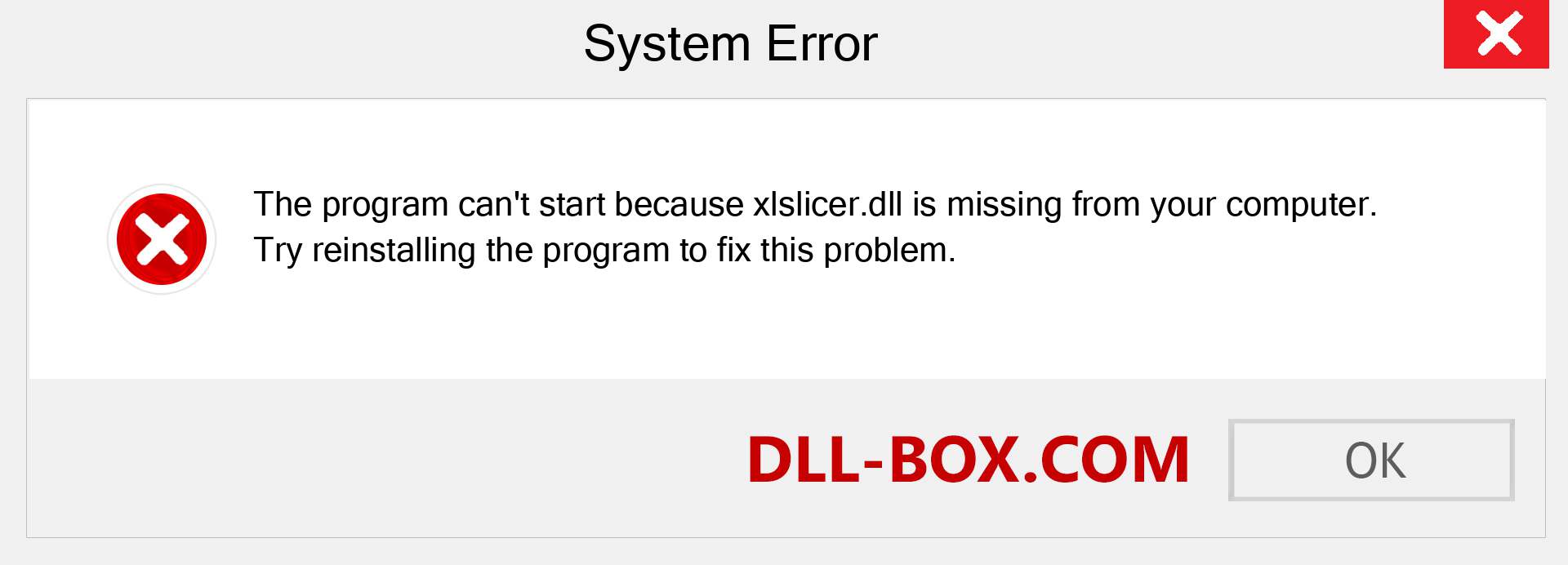  xlslicer.dll file is missing?. Download for Windows 7, 8, 10 - Fix  xlslicer dll Missing Error on Windows, photos, images